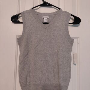 Amazon Essentials Light Gray V-Neck Sweater Vest